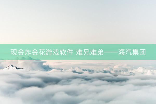 现金炸金花游戏软件 难兄难弟——海汽集团