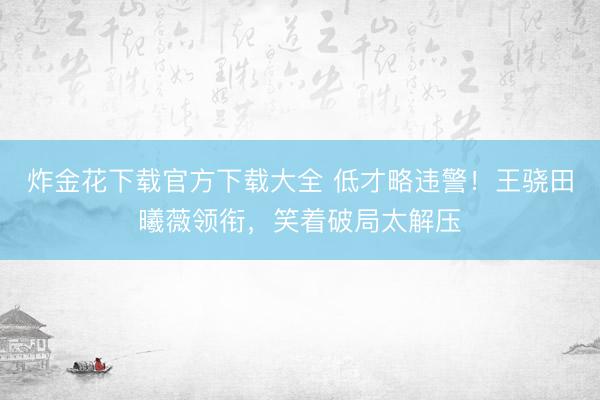炸金花下载官方下载大全 低才略违警！王骁田曦薇领衔，笑着破局太解压