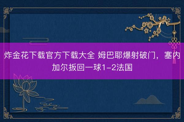 炸金花下载官方下载大全 姆巴耶爆射破门,塞内加尔扳回一球1-2法国